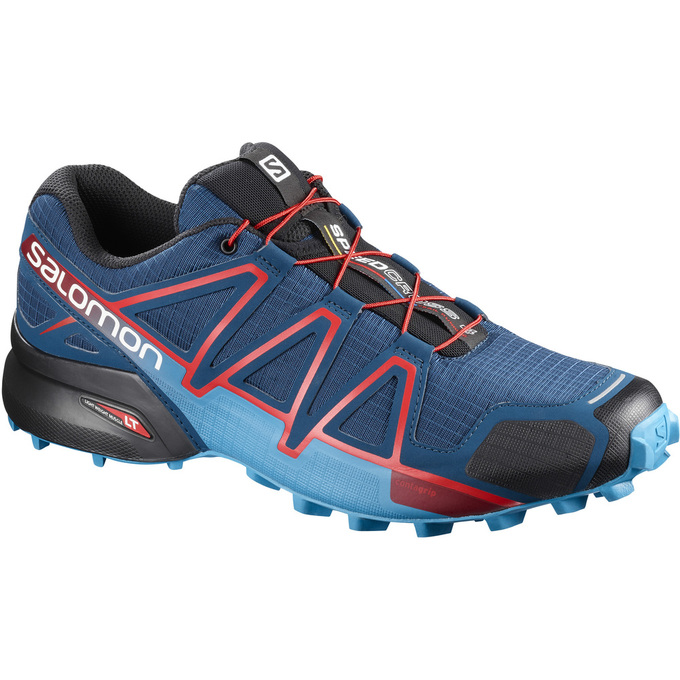 Chaussures De Trail Running Salomon Homme Bleu Marine / Noir - Salomon SPEEDCROSS 4 - France (7160-R